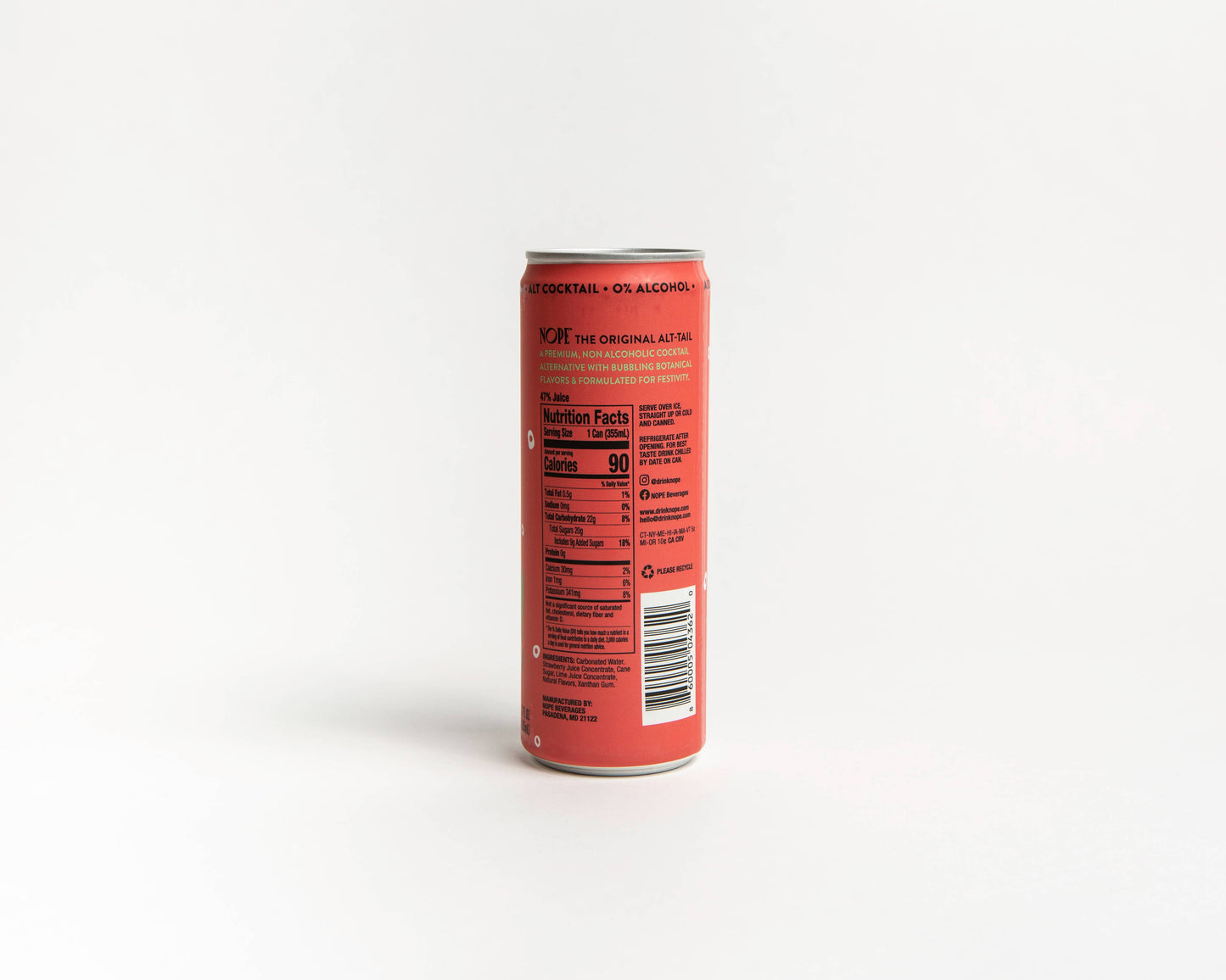 NOPE Beverages N/A Strawberry Basil Smash 12oz Cans (24 pack)
