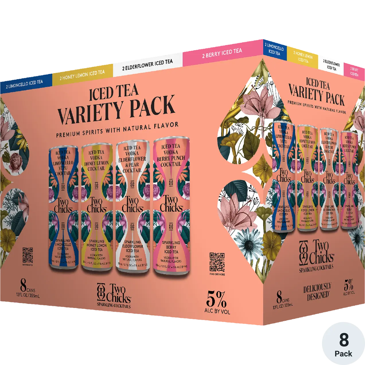 Two Chicks Iced Tea Variety Pack 12oz Cans (8pk)