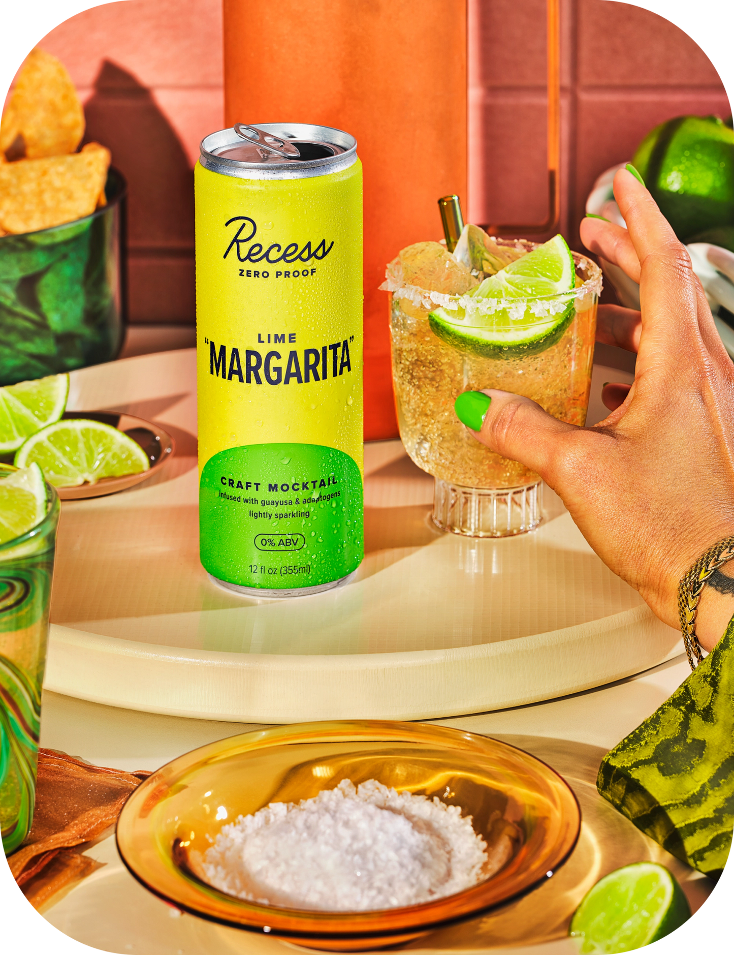 Recess N/A Lime "Margarita" 12oz Cans (4Pk)