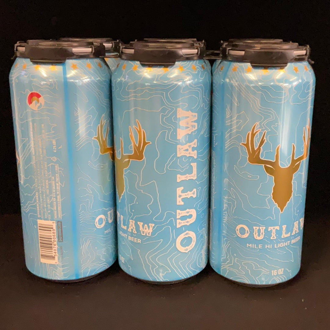 Tivoli Outlaw Light Beer 16oz Cans (6pk)
