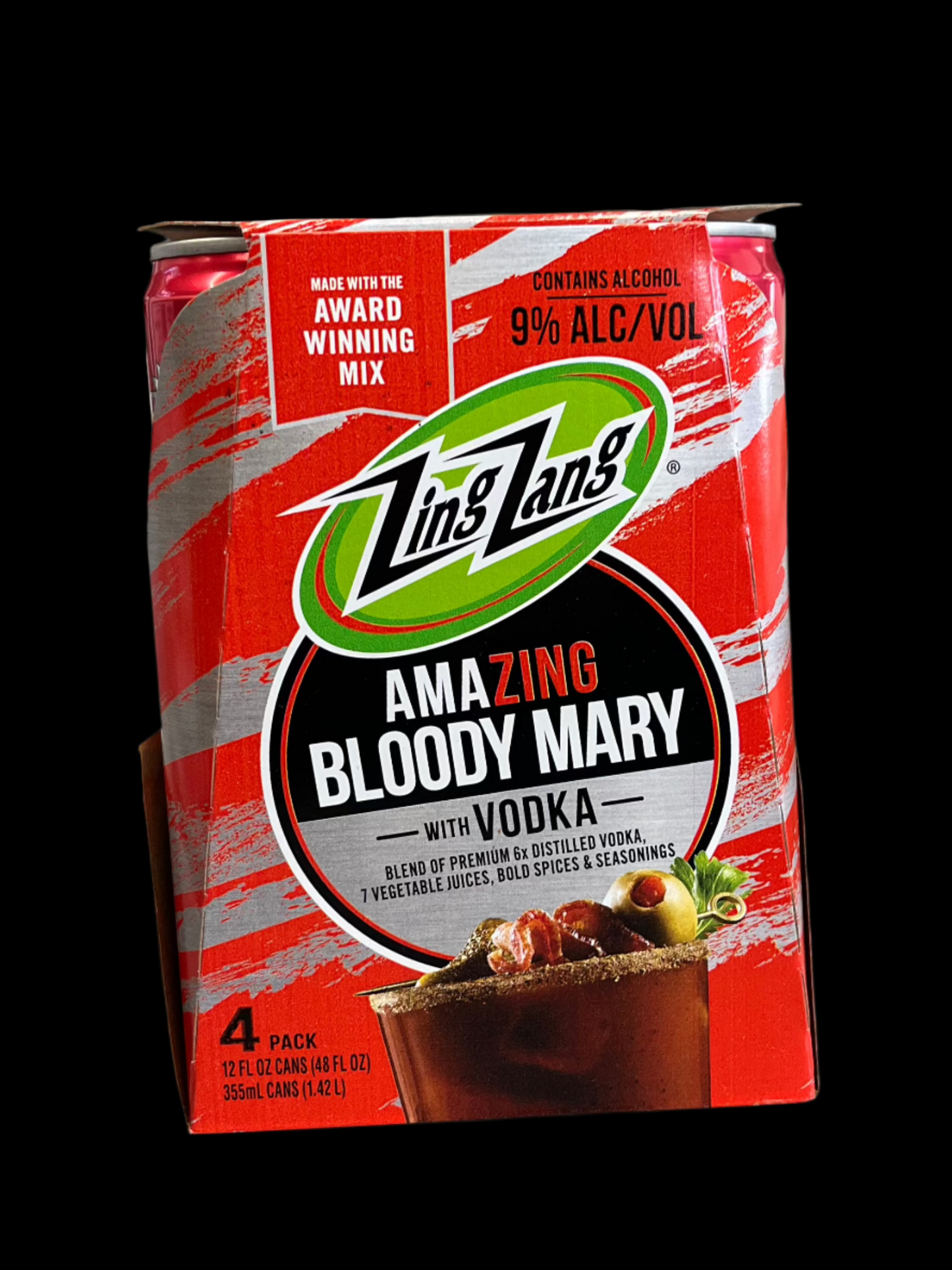 Zing Zang Bloody Mary Cocktails 12oz Cans (4pk)
