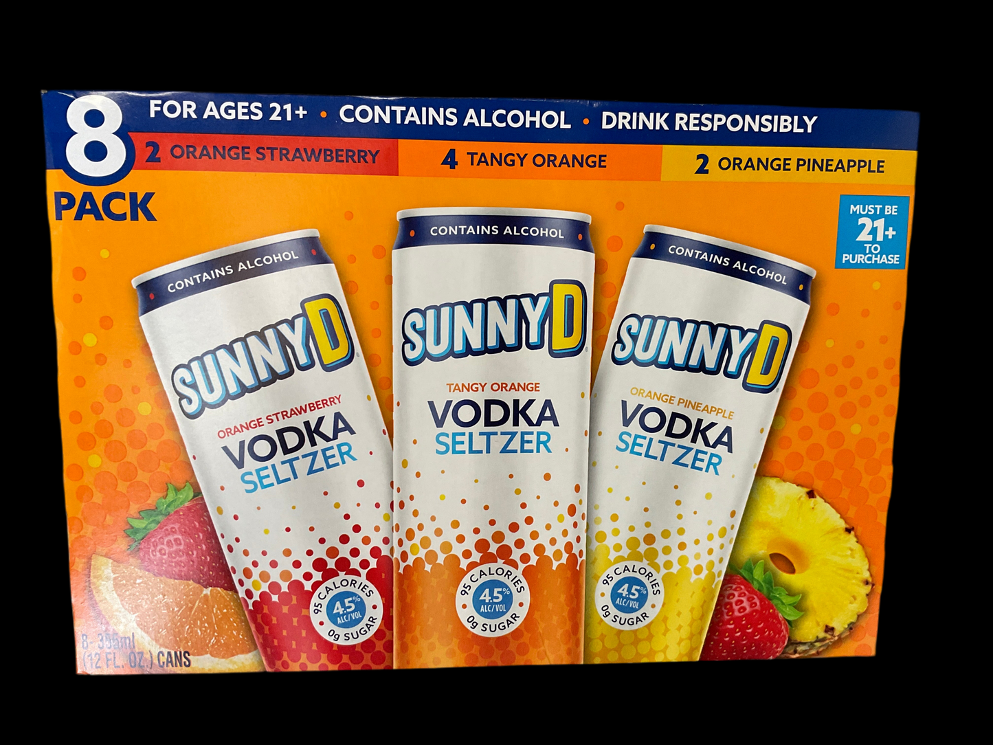 Sunny D Vodka Seltzer 12oz Cans (8pk)