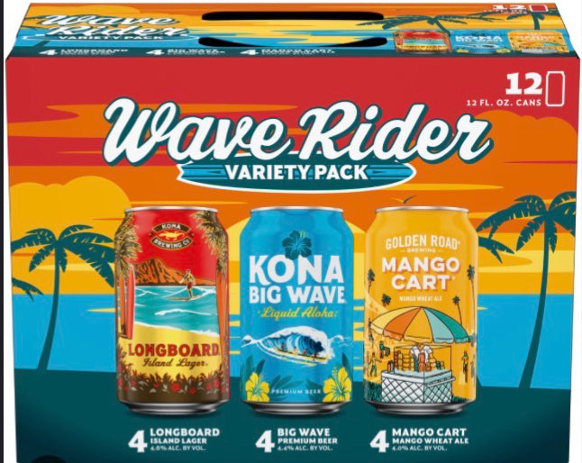 Kona Brewing Wave Rider Variety Pack 12oz Cans (12pk)