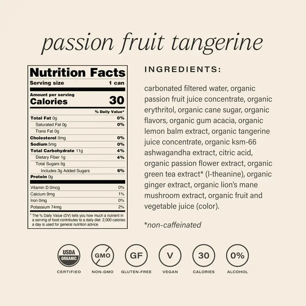 Hiyo N/A Passion Fruit Tangerine 12oz Cans (4pk)
