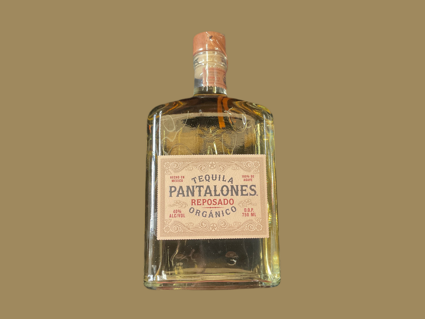 Tequila Pantalones Reposado Organico 750mL
