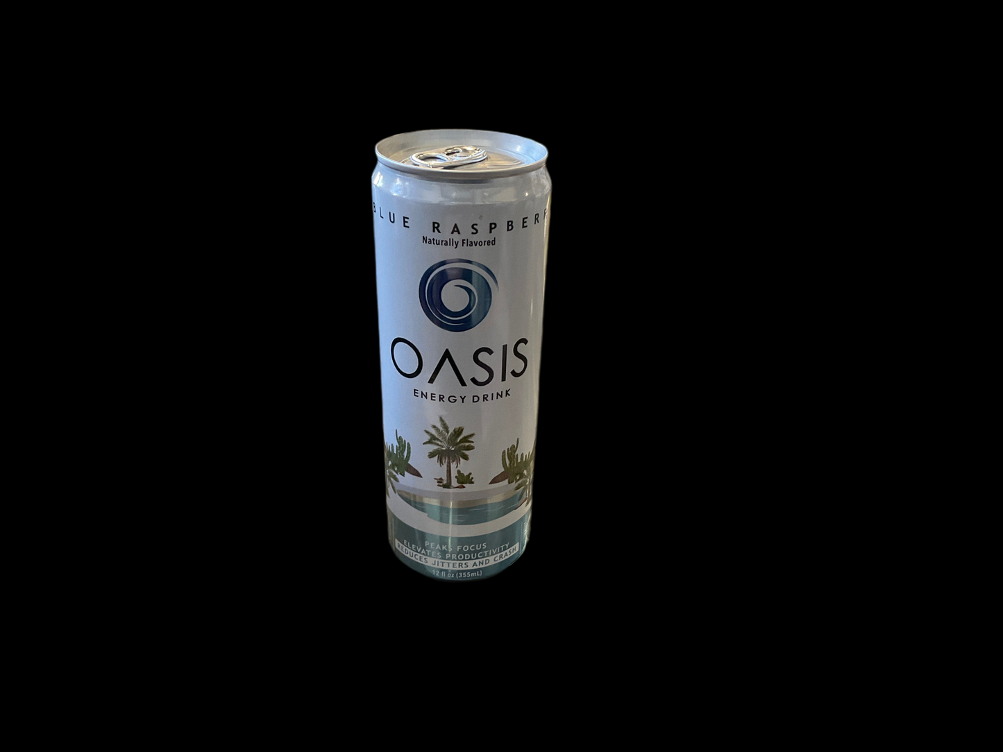 Oasis Energy Drink Blue Raspberry 12oz Can