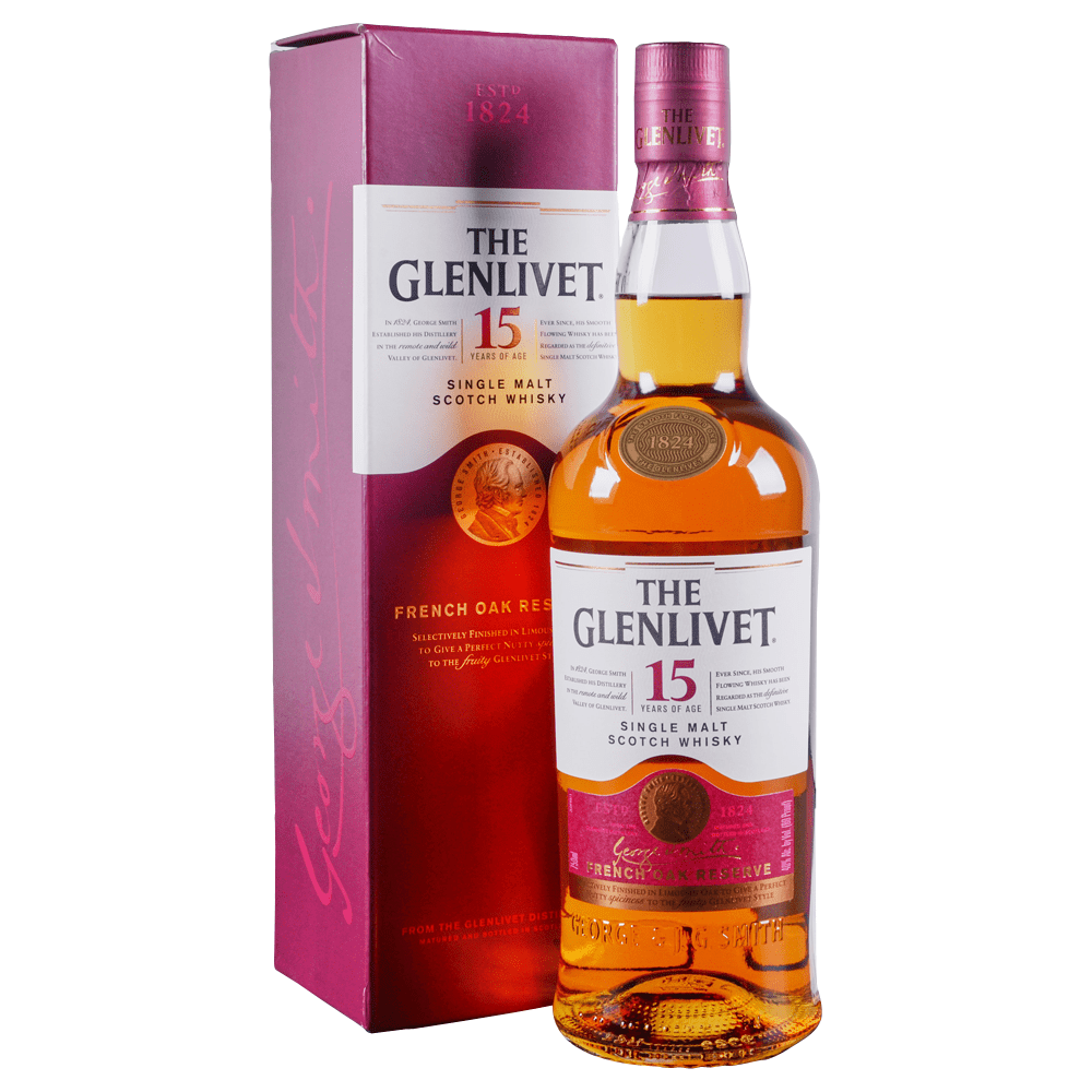 Glenlivet French Oak Reserve 15 Year Single Malt Scotch 750mL