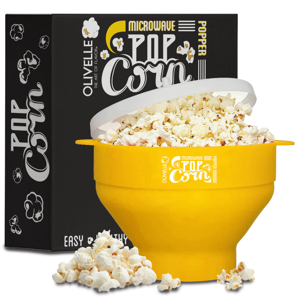 Olivelle Silicone Microwave Popcorn Popper (Lemon)
