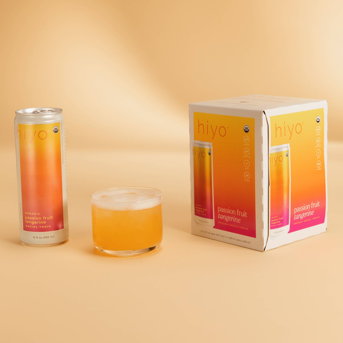 Hiyo N/A Passion Fruit Tangerine 12oz Cans (4pk)