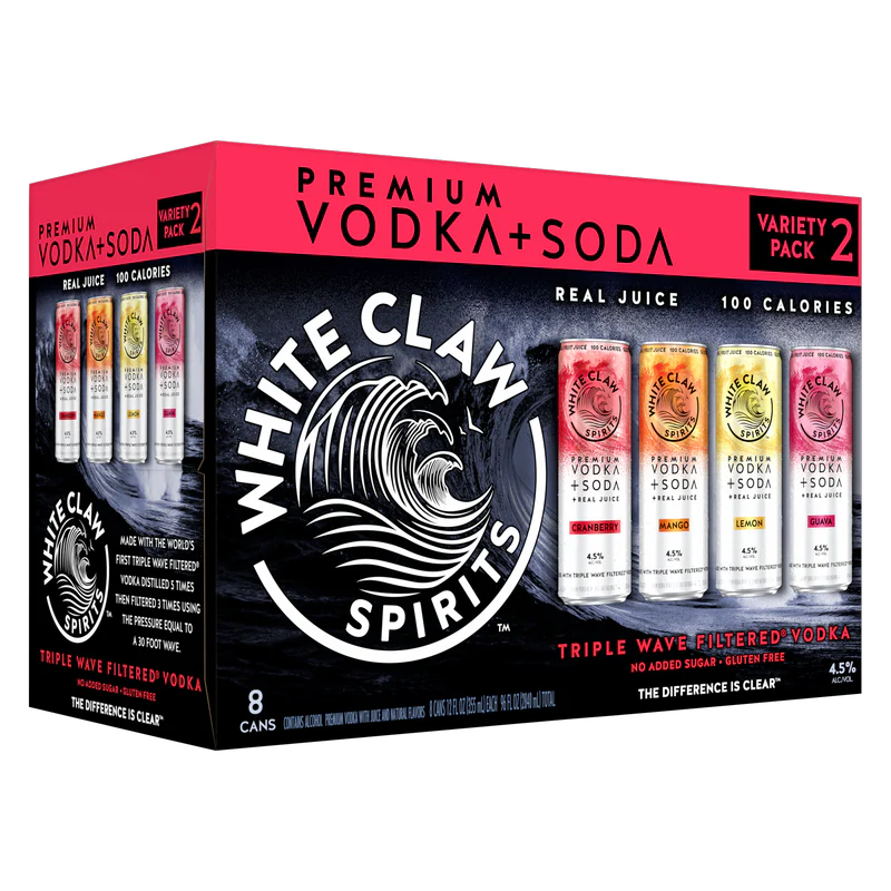 White Claw Vodka + Soda Variety Pack #2 12oz Cans (8pk)