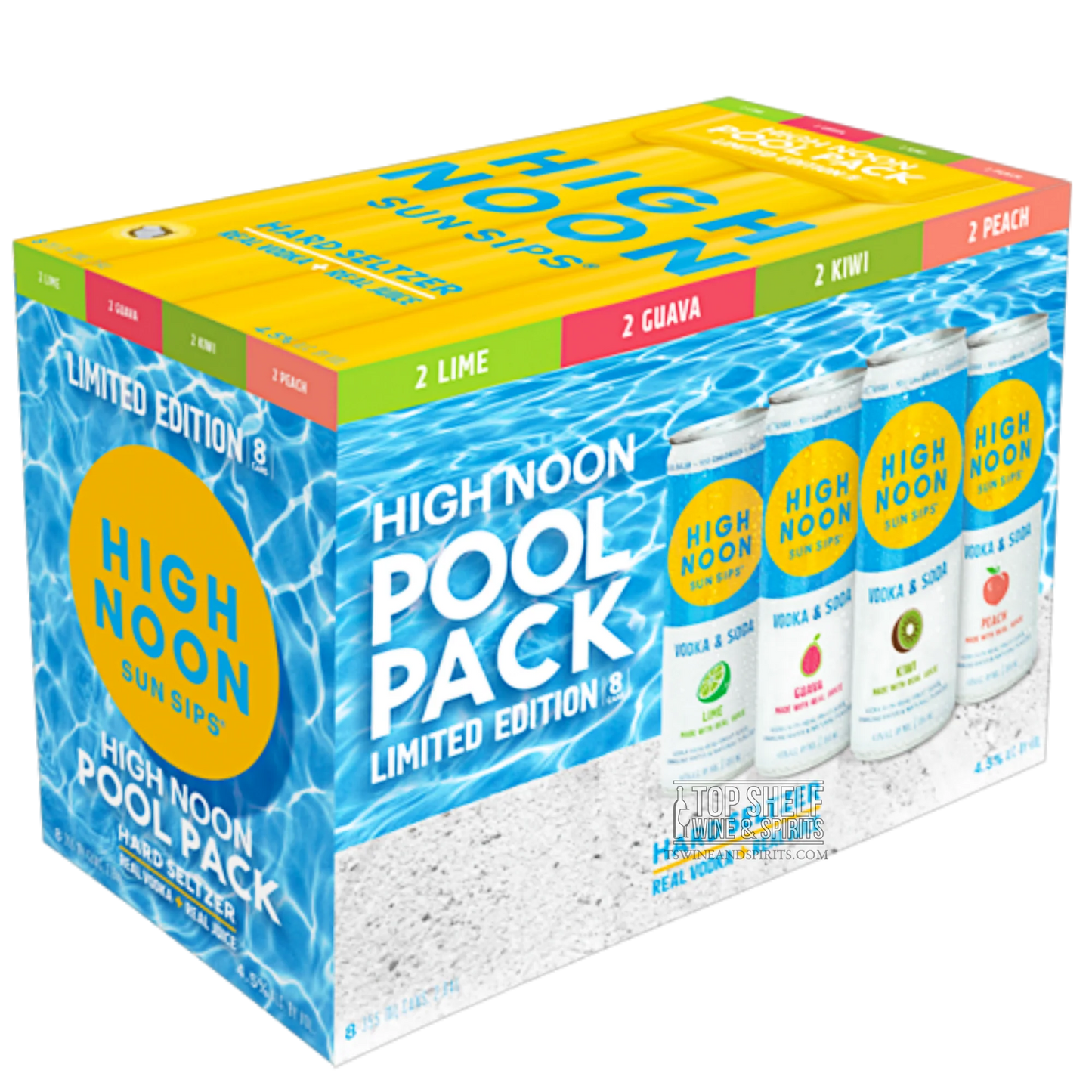 High Noon Sun Sips Vodka Seltzer Pool Variety Pack 12oz Cans (8pk)
