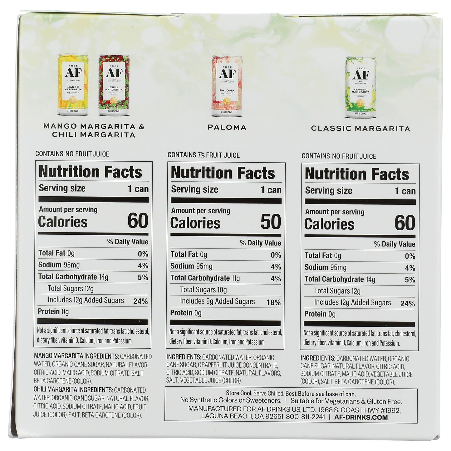 Free AF Margarita Variety 8.4oz Cans (4pk)