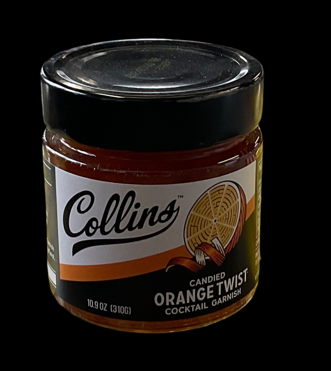 Collins Candied Orange Twist Cocktail Garnish