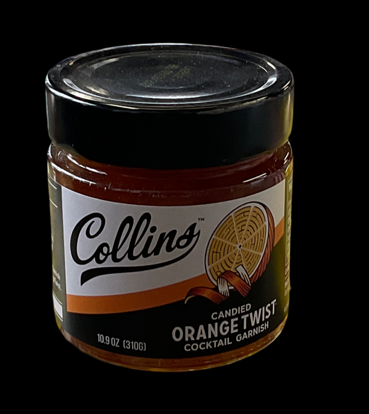 Collins Candied Orange Twist Cocktail Garnish