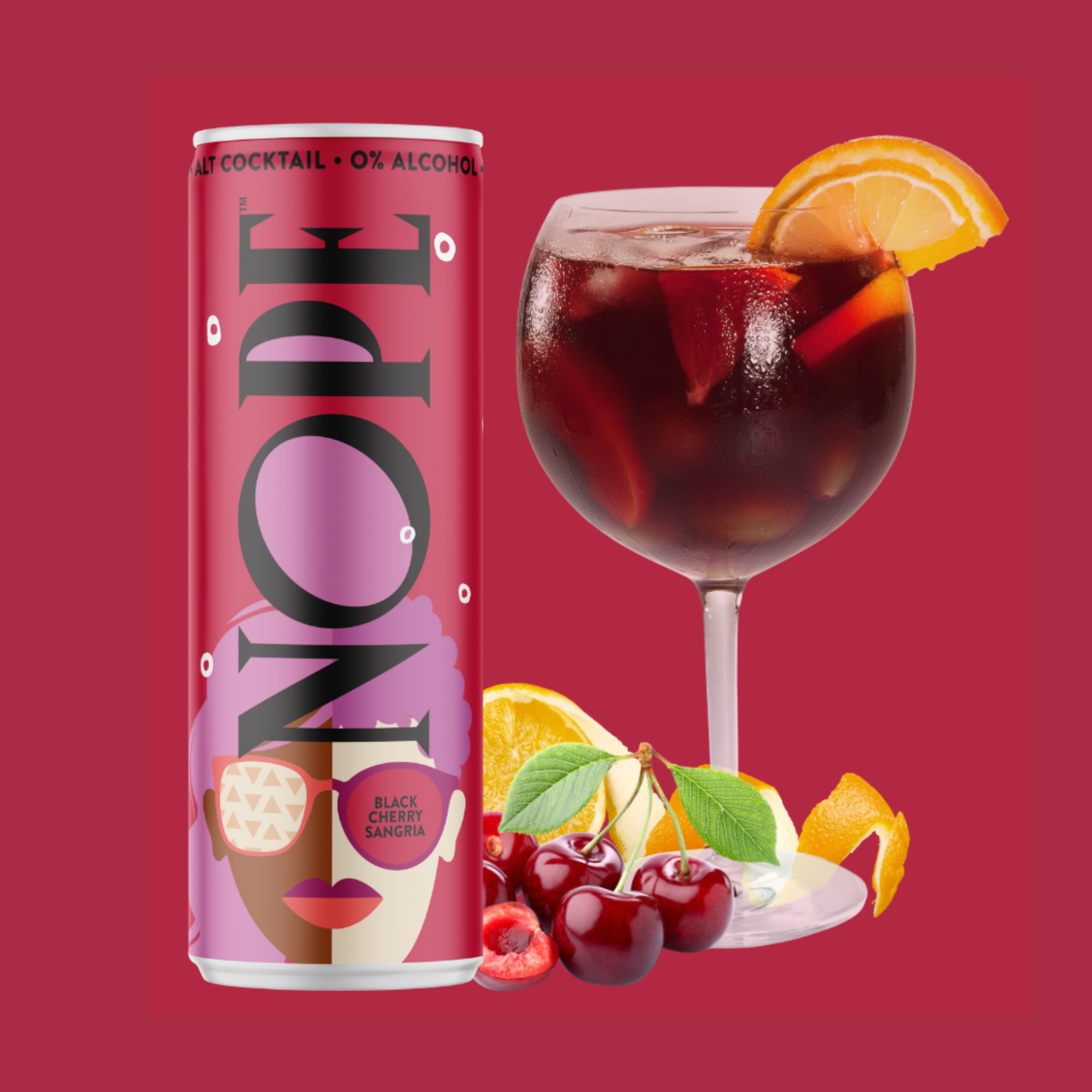 NOPE Beverages Black Cherry N/A Sangria 12oz Cans (24pk)