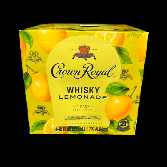 Crown Royal Whiskey Lemonade 12oz Cans (4pk)