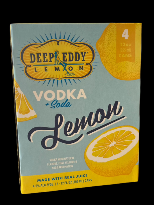Deep Eddy Lemon Vodka Seltzer 12oz Cans (4pk)