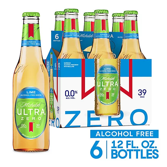 Michelob Ultra Zero Lime 12oz Bottles (6pk)