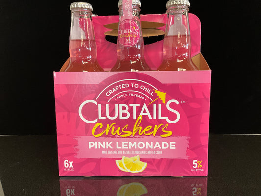 Clubtails Crushers Pink Lemonade 11.2oz Bottles (6pk)
