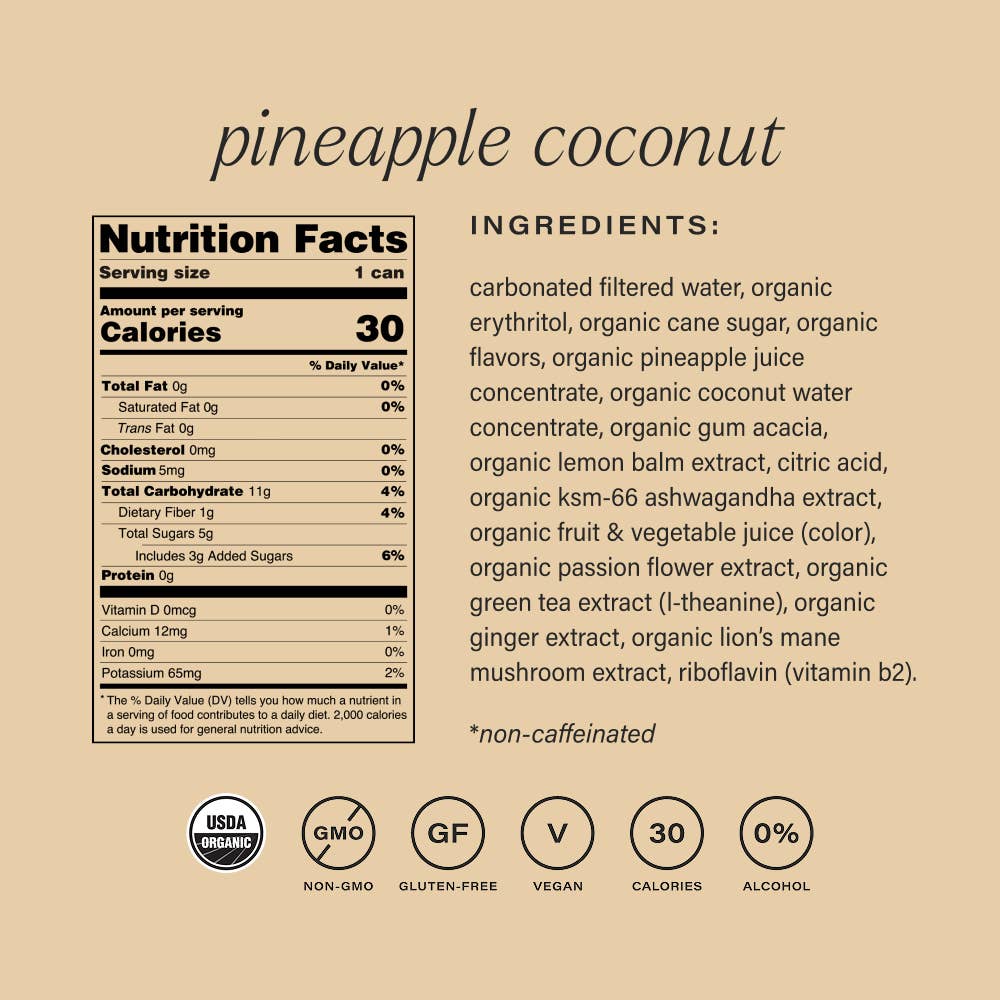 Hiyo N/A Pinedapple Coconut 12oz Cans (4pk)