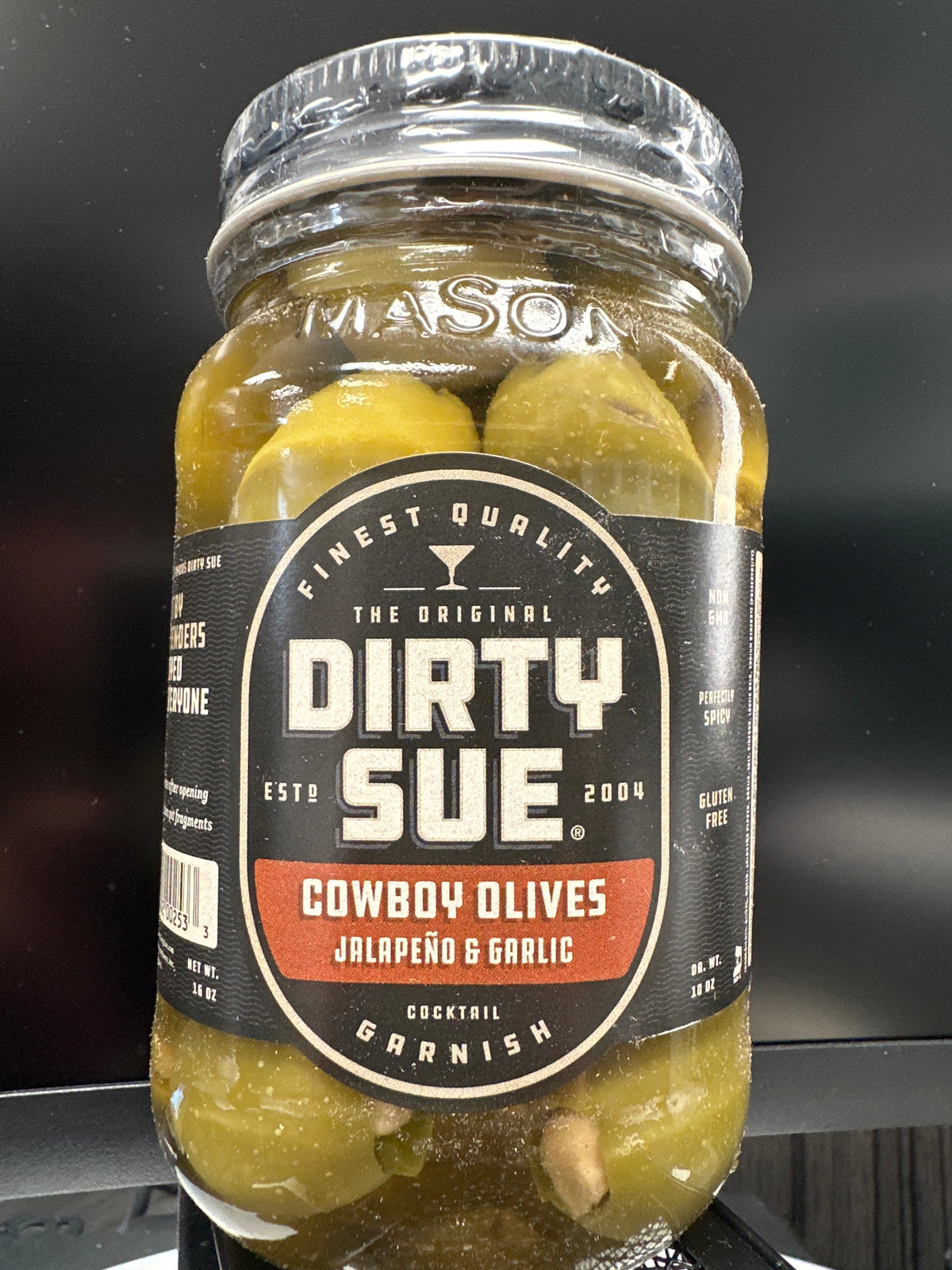 Dirty Sue Cowboy Olives Jalapeno & Garlic - Garnish
