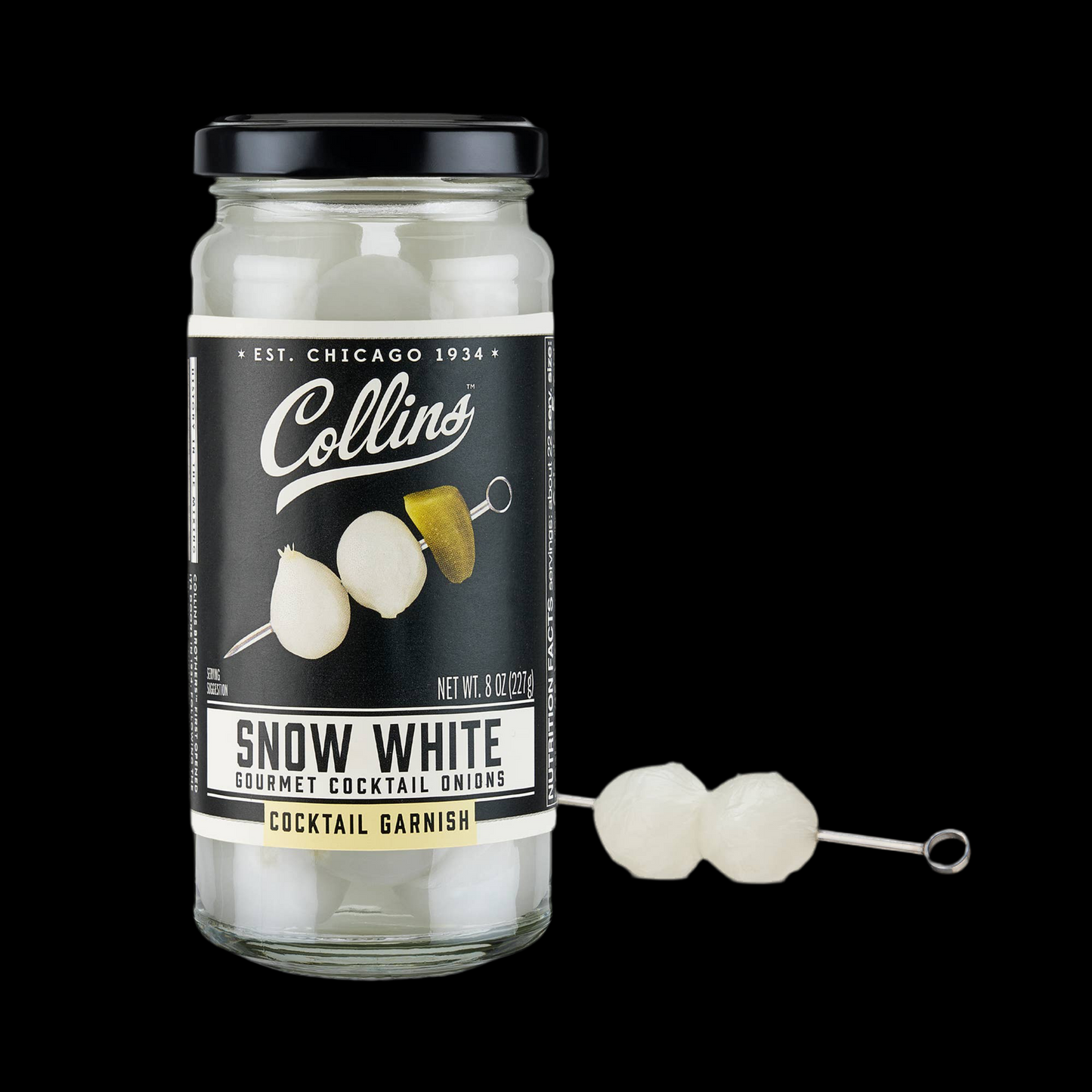 Gourmet Pickled Snow White Cocktail Onions 8oz