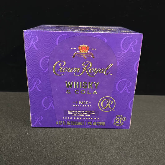 Crown Royal Whisky Cola 12oz Cans (4pk)