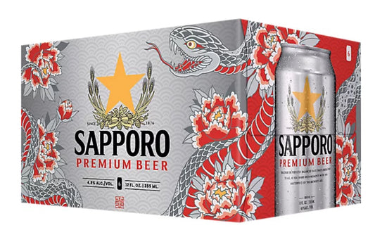 Sapporo Premium Beer 12oz Cans (6pk)