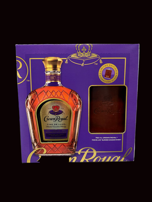Crown Royal Deluxe Gift Set w/8oz Flask