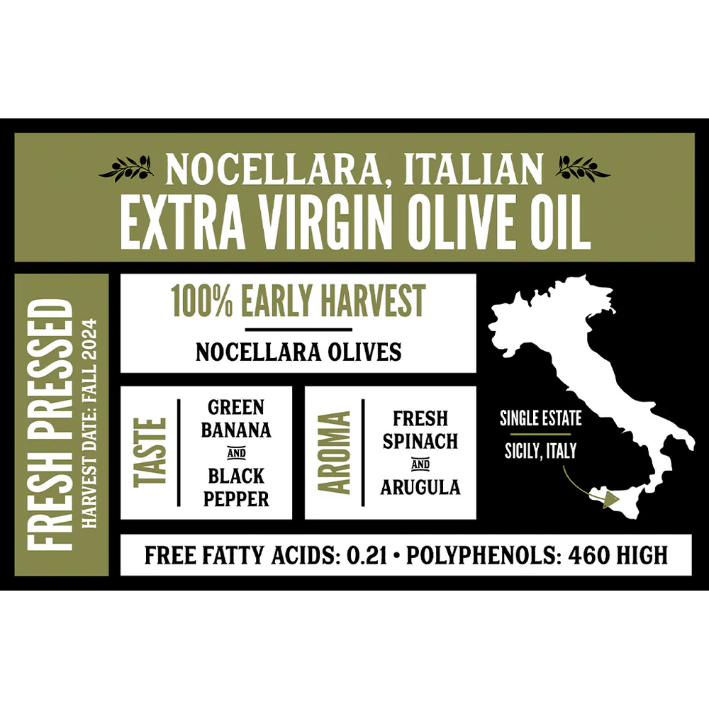 Olivelle Nocellara Italian Extra Virgin Olive Oil 250mL