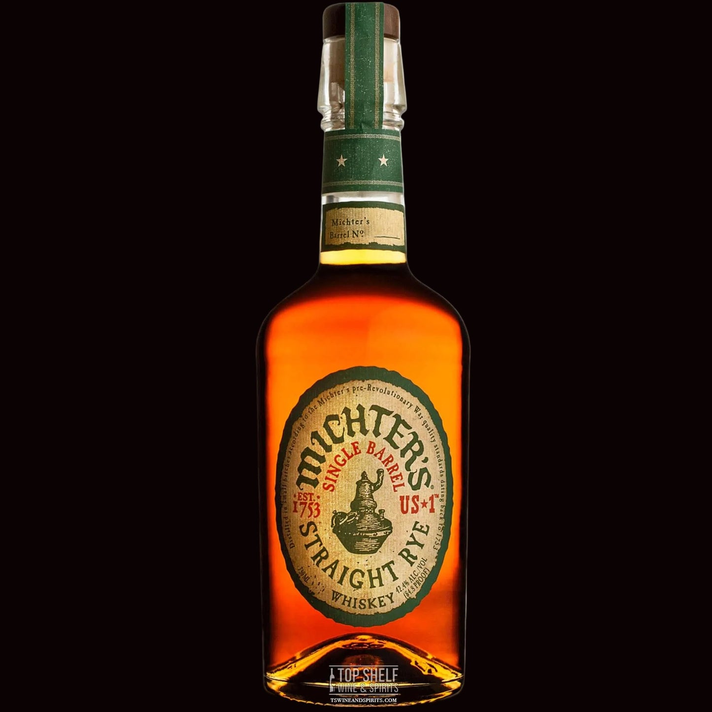 Michter’s Single Barrel Straight Rye Whiskey 750mL