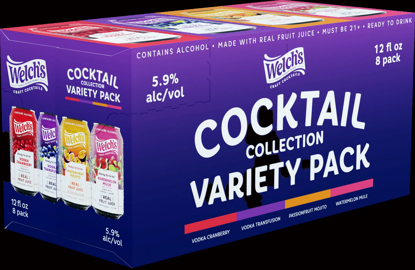 Welches Cocktail Collection Variety Pack 12oz Cans (8pk)