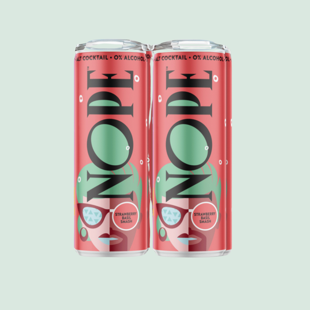 NOPE Beverages N/A Strawberry Basil Smash 12oz Cans (24 pack)
