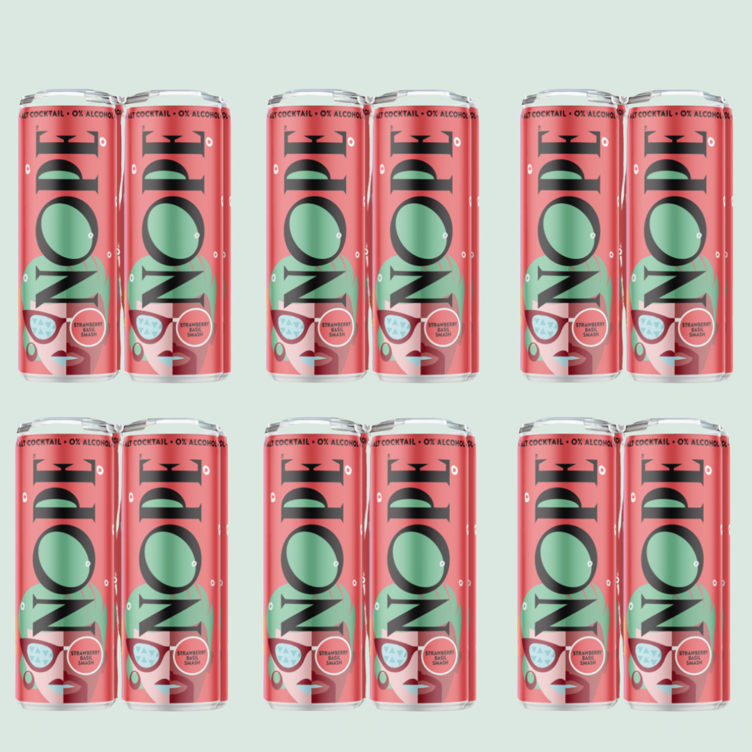 NOPE Beverages N/A Strawberry Basil Smash 12oz Cans (24 pack)