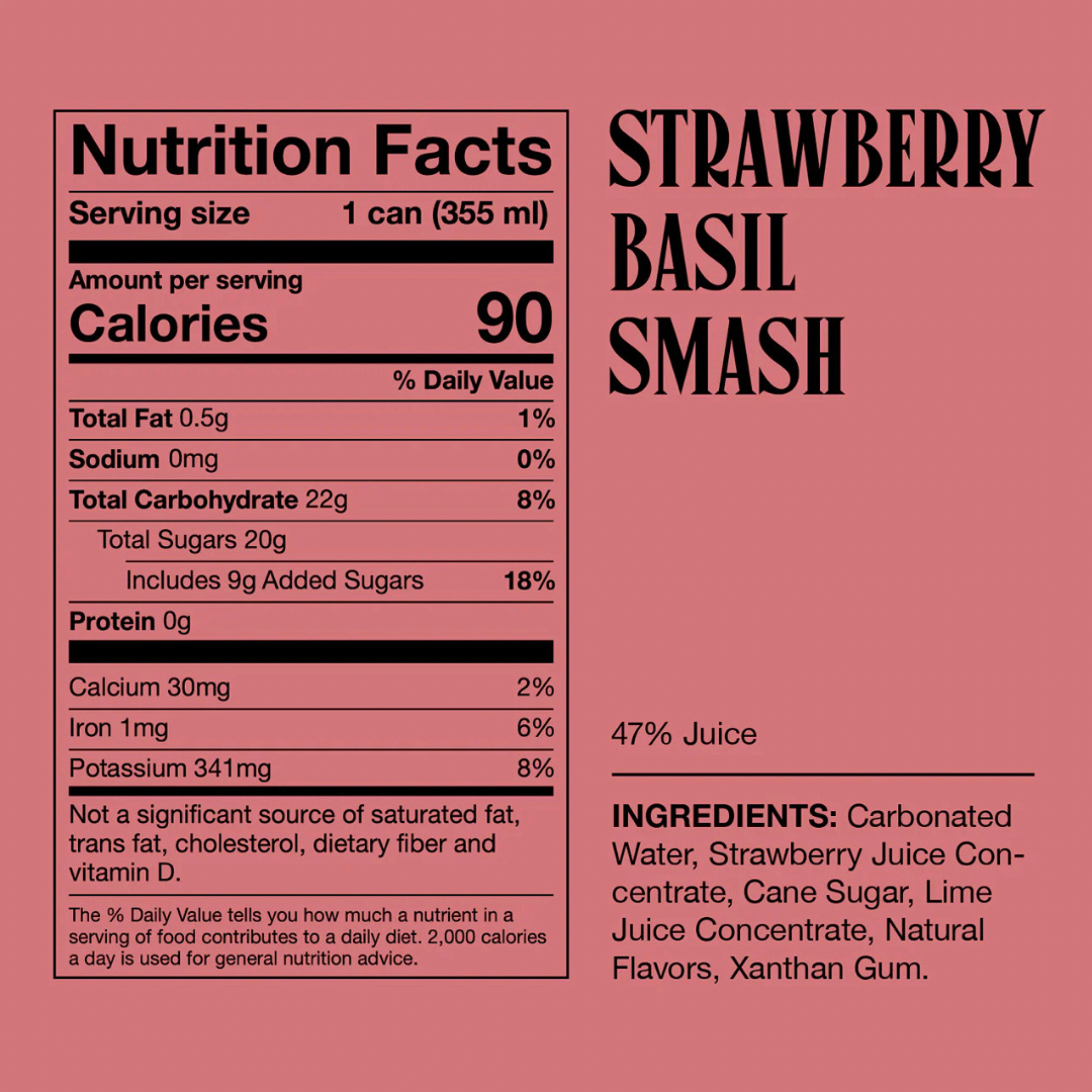 NOPE Beverages N/A Strawberry Basil Smash 12oz Cans (24 pack)